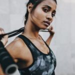 Suranne Jones demonstrating her fitness routine, showcasing her dedication to health and wellness