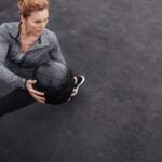 Hot Fitness Motivation Gif HOT FITNESS MOTIVATION GIF: Woman exercising with determined look, motivates with fiery energy